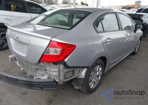 2012 Honda Civic Lx из США, поврежденный, VIN 19XFB2F56CE342924